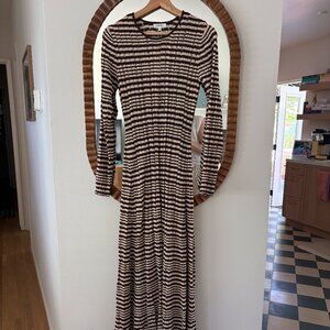 Z Supply Rosetta Striped Rib Midi Dress